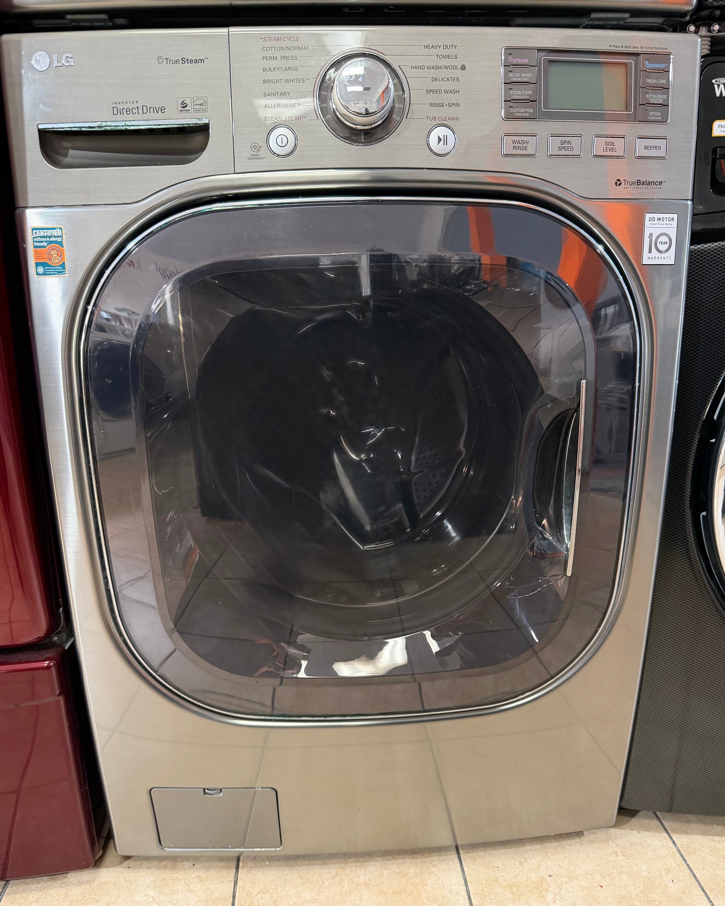 LG 29 Inch Wide 5.2 Cu. Ft. Energy Star Certified Front Loading Washing Machine with Built-In Intelligence and TurboWash