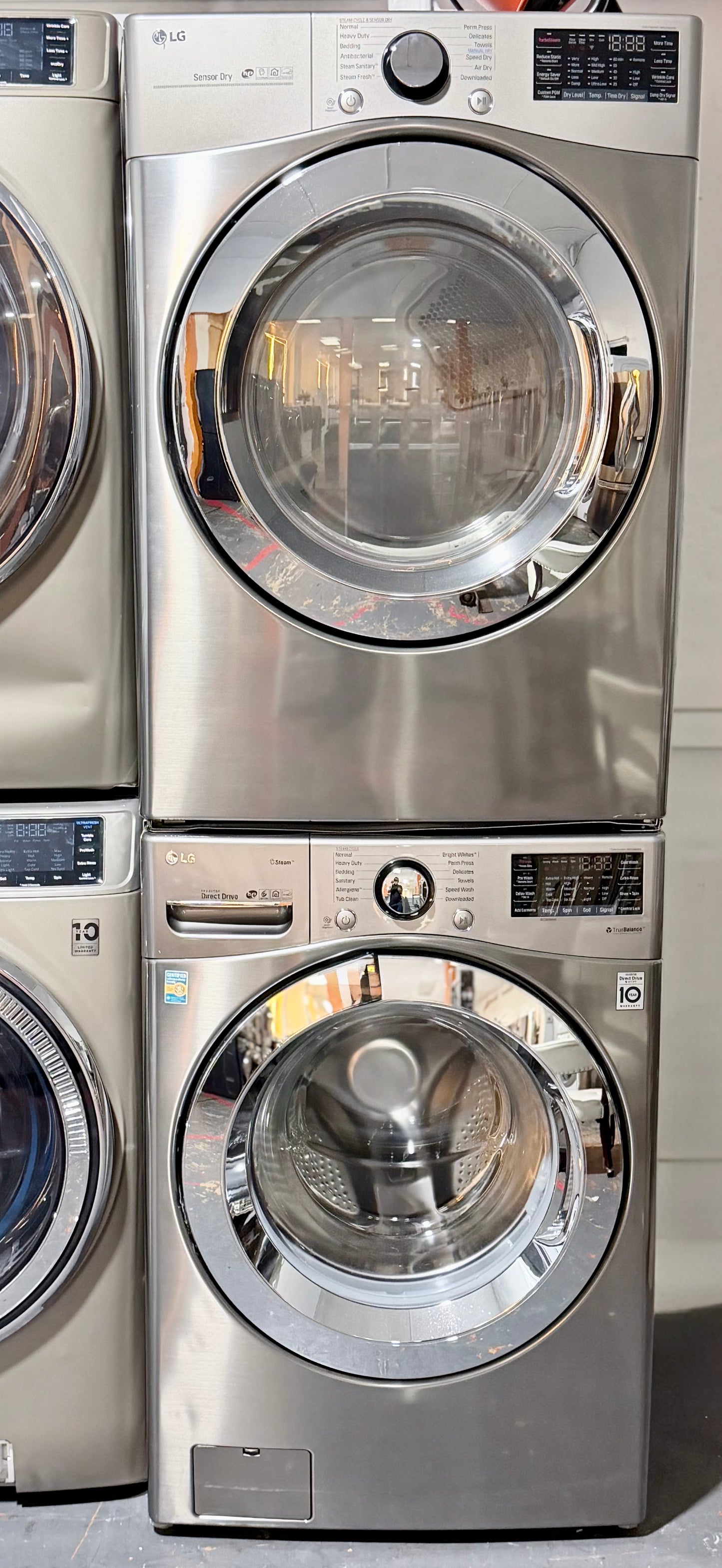 LG 4.5 cu. ft. Washer and 7.4 cu. ft. Electric Dryer Set (Graphite Steel).