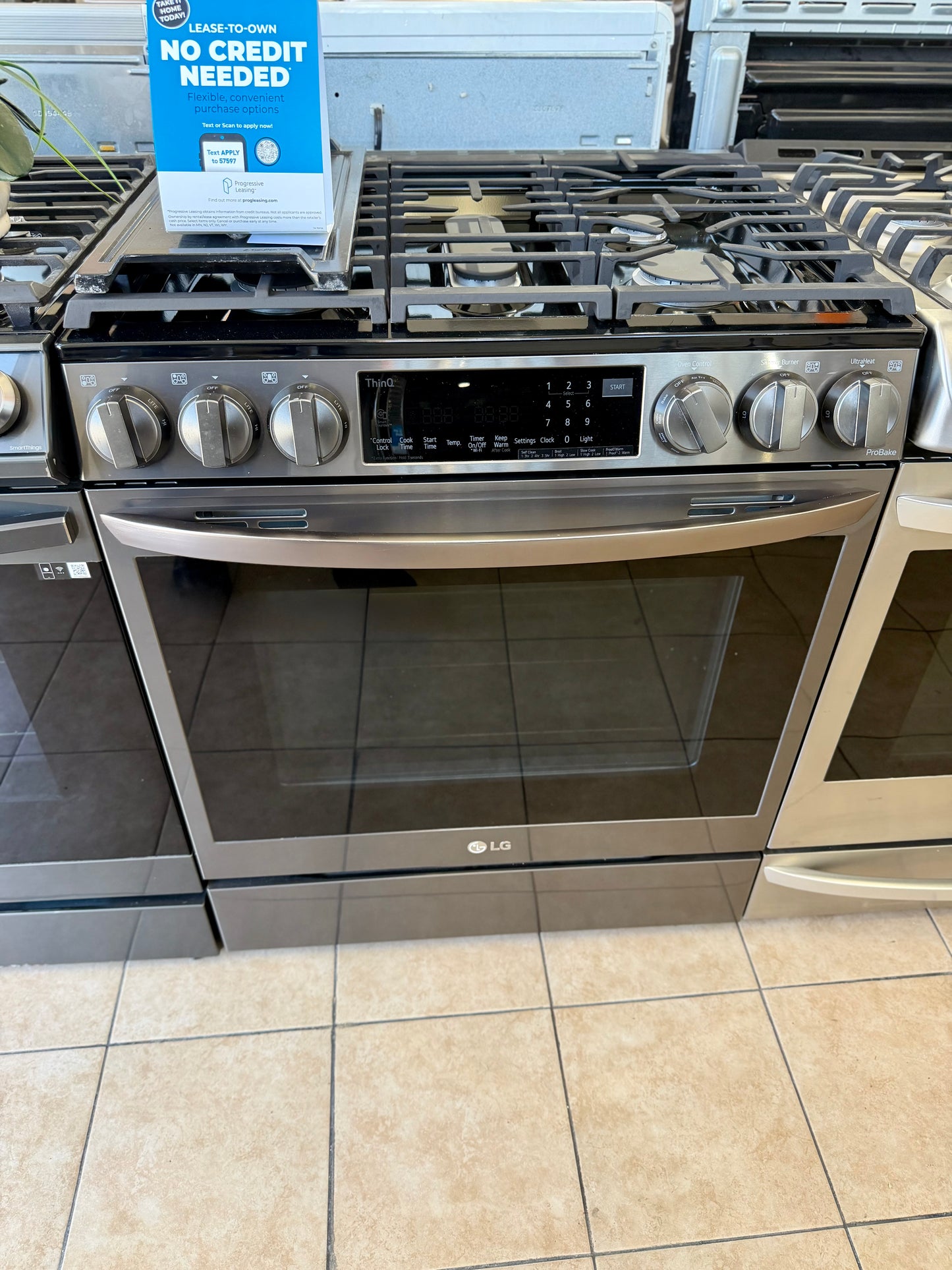 LG 30-inch Smart Slide-in Gas Range.