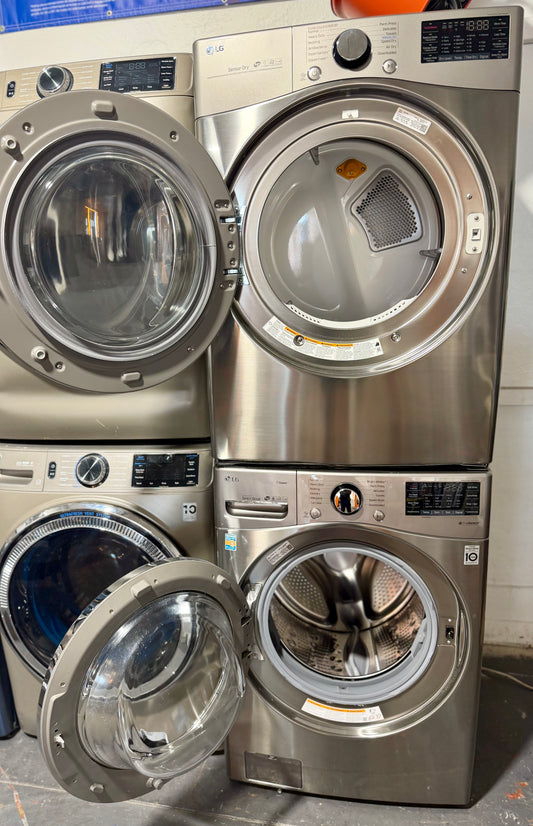 LG 4.5 cu. ft. Washer and 7.4 cu. ft. Electric Dryer Set (Graphite Steel).