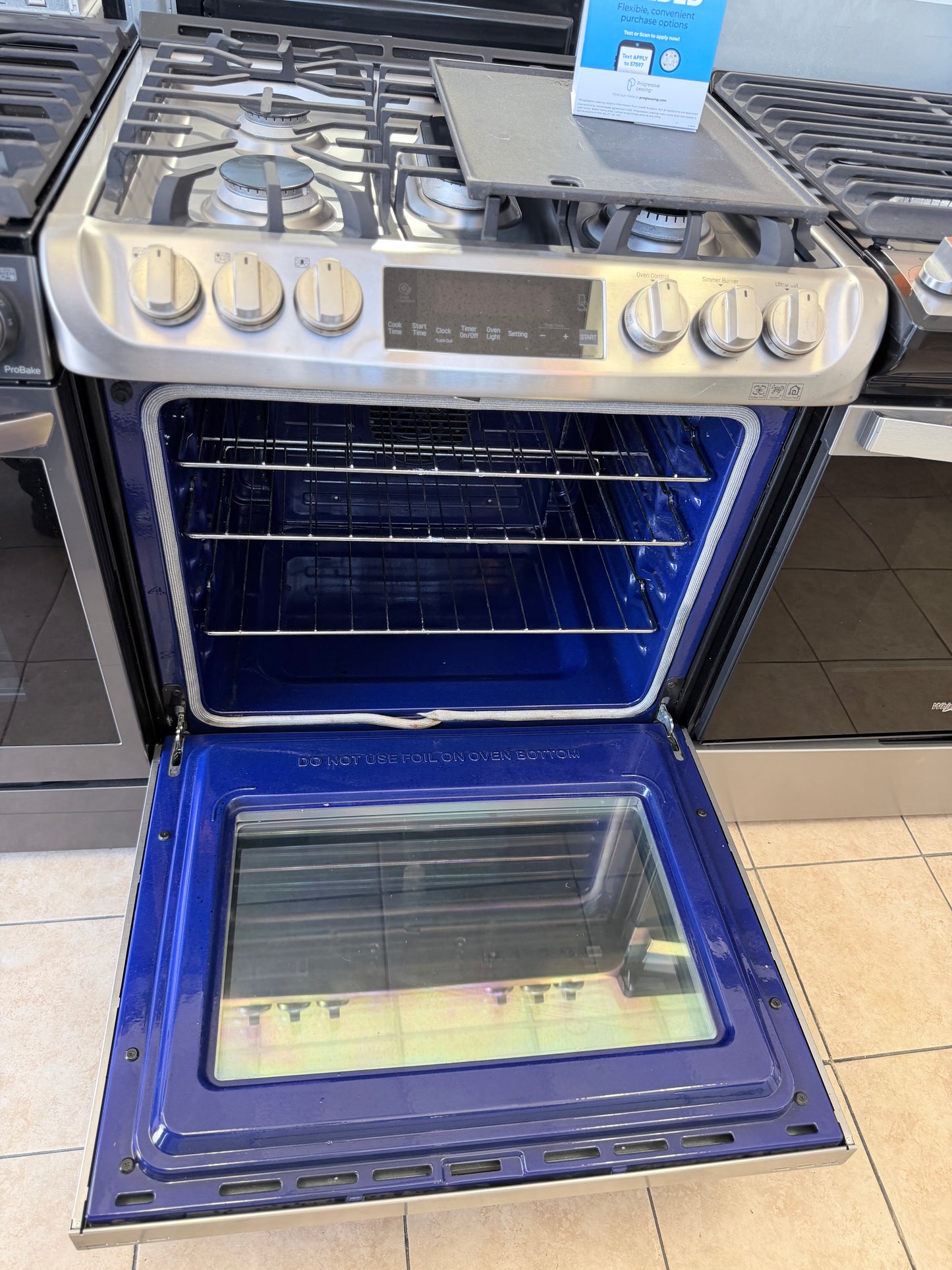 LG ProBake Smart Wi-Fi Enabled 30-in Deep Recessed 5 Burners Self-Cleaning Convection Oven Slide-In